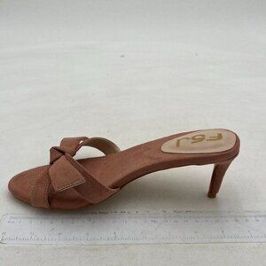 FSJ Women Cute Bowknot Slip On Mules Summer Open Toe Kitten Low Heel Sandal Ladi